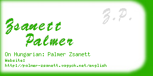 zsanett palmer business card